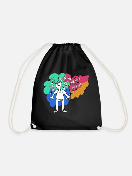 ADHD Mindset 1 - Drawstring Bag - black