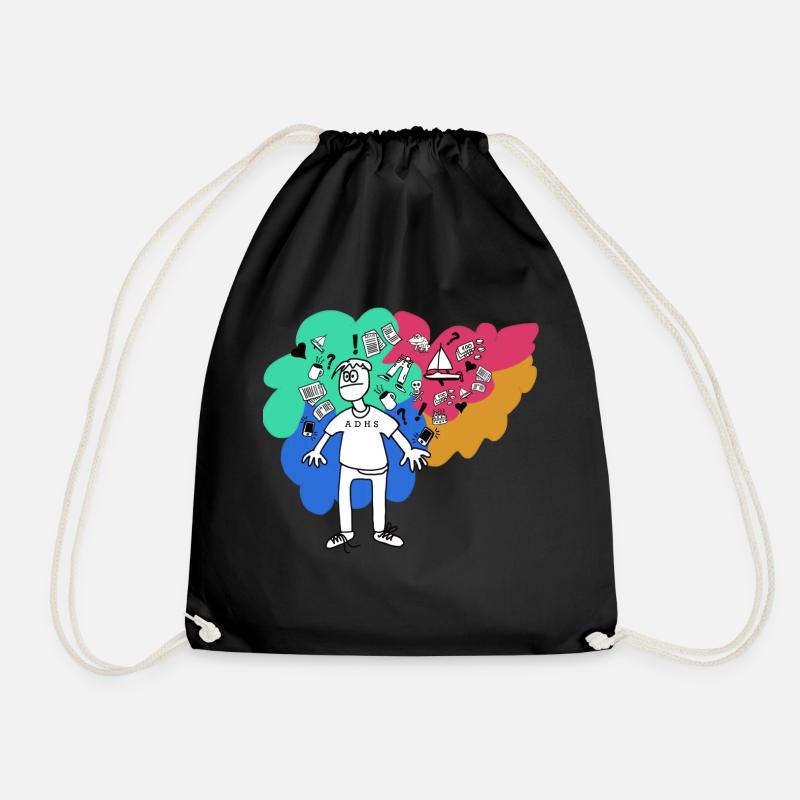 ADHD Mindset 1 - Drawstring Bag - black