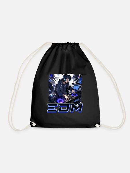 EDM-Musik-Album-Cover - Anime-Shirt - Turnbeutel - Schwarz