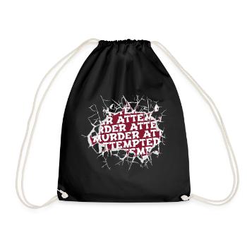 book quotes frequent readers a time book worm - Drawstring Bag - black - Front