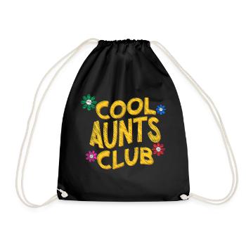 Cool Aunts Club Groovy Retro Tante Muttertag - Turnbeutel - Schwarz - Vorne