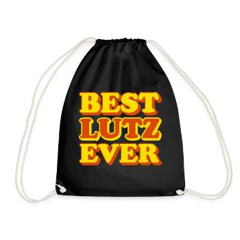 Lutz Prénom Drôle Cadeau - Sac de sport léger - noir - Devant