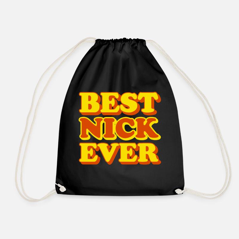 Nick Vorname Lustiges Geschenk - Turnbeutel - Schwarz