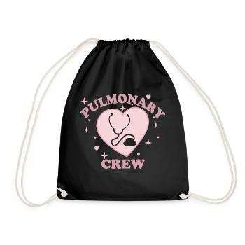 Pulmonary Crew - Respiratory Health - Drawstring Bag - black - Front