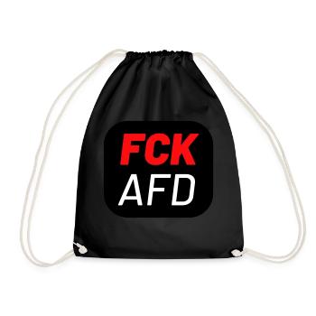 FCK AFD - Drawstring Bag - black - Front