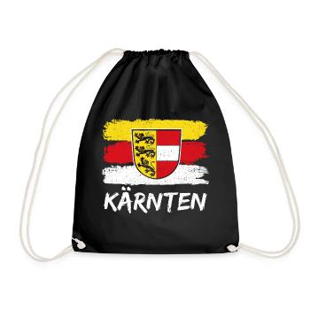 Carinthia Austria Flag Coat of Arms Lion - Drawstring Bag - black - Front
