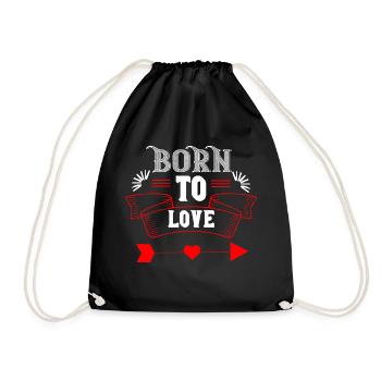 Né pour aimer - Sac de sport léger - noir - Devant