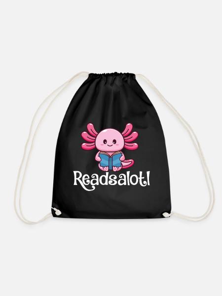 Readsalotl - Fun Book Lover Reading Reader - Turnbeutel - Schwarz