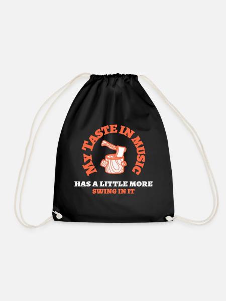 Lumberjack's taste in music - Drawstring Bag - black