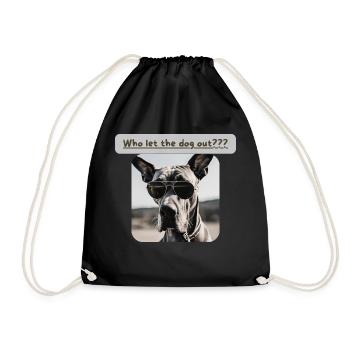 Dogge, Qui a laissé sortir le chien, Dogge - Sac de sport léger - noir - Devant