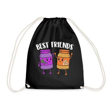 Best Friends Erdnussbutter & Gelee - Turnbeutel - Schwarz - Vorne