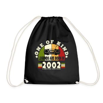 2002 Geburt der Legende 2002 geboren im Jahr 2002 Jubiläen - Turnbeutel - Schwarz - Vorne