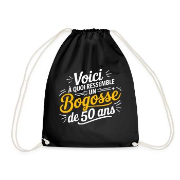 50 BECHER - Turnbeutel - Schwarz - Vorne