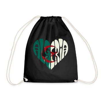 Algeria in my heart - Drawstring Bag - black - Front