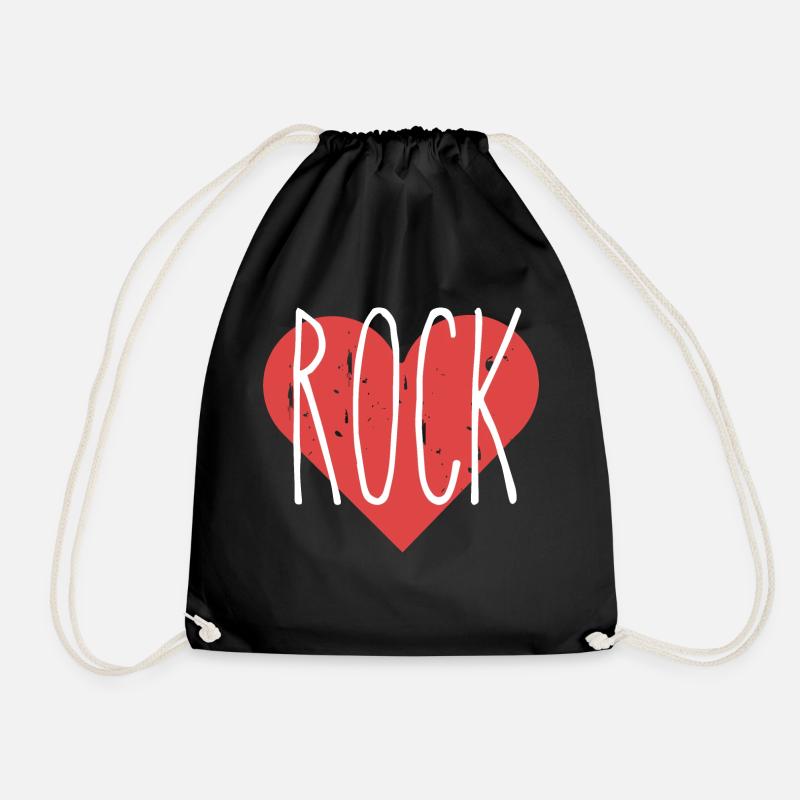 Ich liebe Rock'n'Roll-Musik Zeichen - Turnbeutel - Schwarz