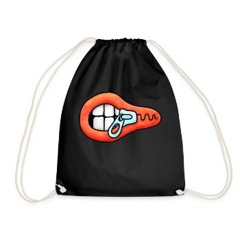 Illustration de bouche à glissière - Sac de sport léger - noir - Devant