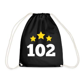 102 ans étoile - cadeau 102e anniversaire - Sac de sport léger - noir - Devant