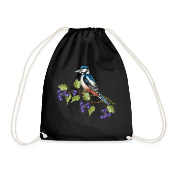Colorful bird - Drawstring Bag - black - Front