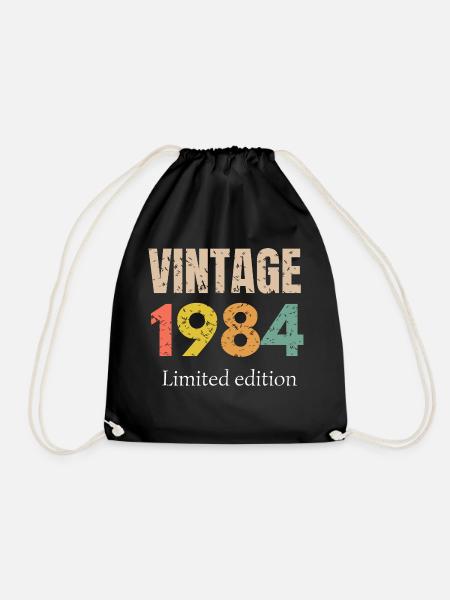 Jahrgang 1984 Limited Edition - Jubiläum - Turnbeutel - Schwarz