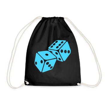 cube - Drawstring Bag - black - Front