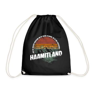 Heimatland Erzgebirge - Turnbeutel - Schwarz - Vorne
