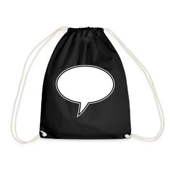 Speech Bubble Design Links - Drawstring Bag - black - Front