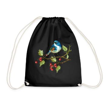 Colorful bird - Drawstring Bag - black - Front