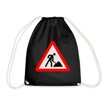 Building Site - Drawstring Bag - black - Front
