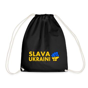 Slava ukraini - Drawstring Bag - black - Front