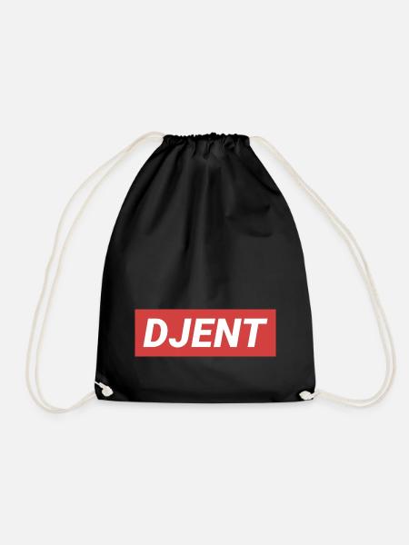 djent - Drawstring Bag - black