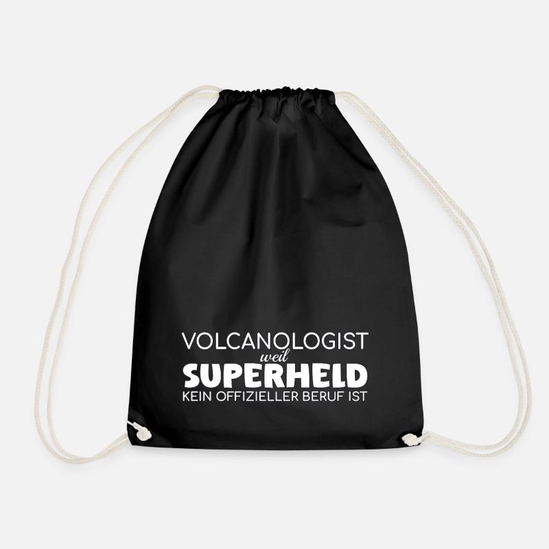Volcanologist Superheld Volcanology - Turnbeutel - Schwarz