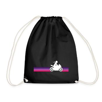 Motocycliste Supersport Bikergirl Nakedbike - Sac de sport léger - noir - Devant