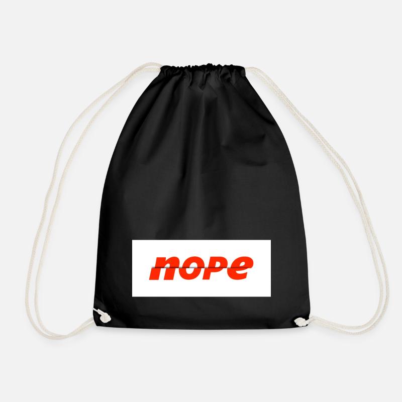nope - Turnbeutel - Schwarz
