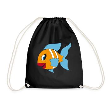die Fische - Turnbeutel - Schwarz - Vorne