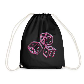 en 3d - Sac de sport léger - noir - Devant