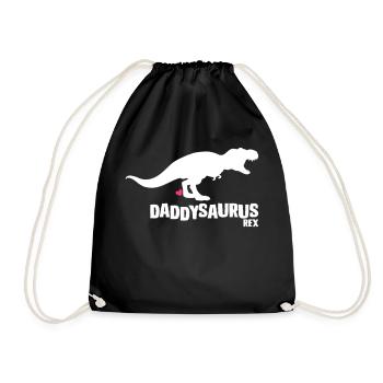 Daddysaurus vatertag geschenk - Turnbeutel - Schwarz - Vorne
