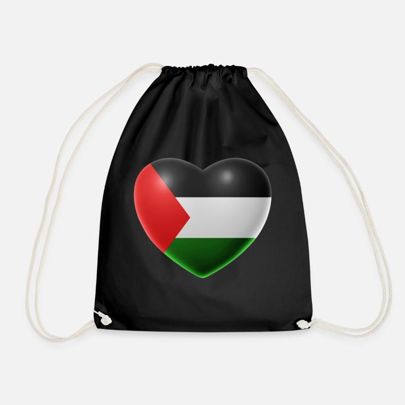 Herz (Palästina / Palestine) - Turnbeutel - Schwarz