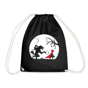 Red Riding Hood - Drawstring Bag - black - Front