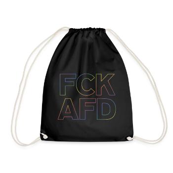 FCK AFD - Turnbeutel - Schwarz - Vorne