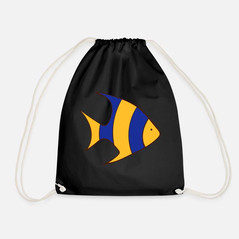 Fisch - Turnbeutel - Schwarz