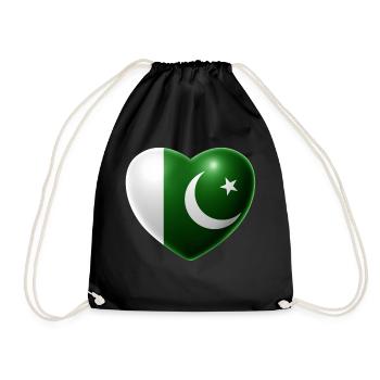 Heart (Pakistan) - Drawstring Bag - black - Front