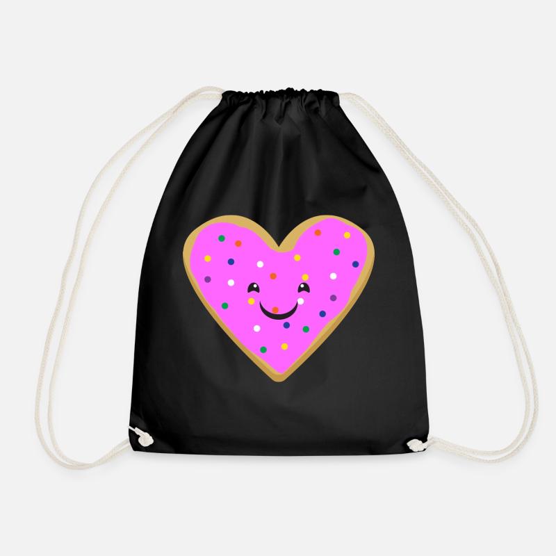 Donut de coeur - Sac de sport léger - noir