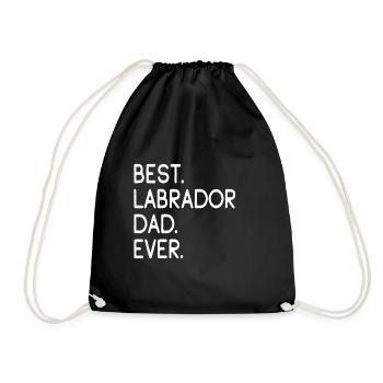 Bester Labrador Papa Herrchen Besitzer Geschenk - Turnbeutel - Schwarz - Vorne