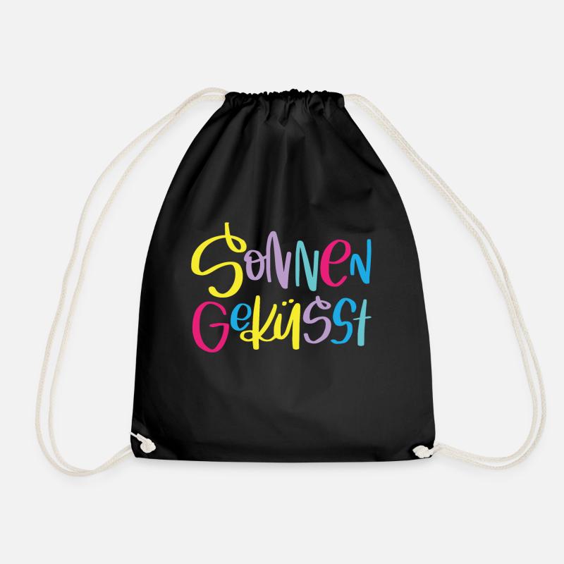 Sun kissed - Drawstring Bag - black