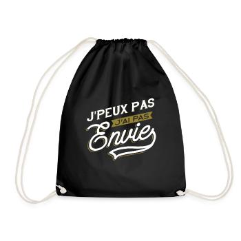 J'ai pas envie humour - Sac de sport léger - noir - Devant