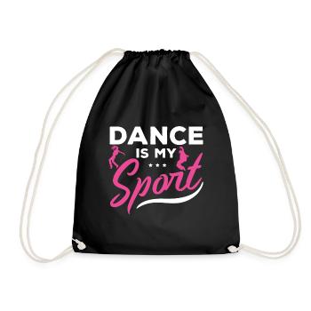 dance is my sport I gift t-shirt I sport dancer - Drawstring Bag - black - Front