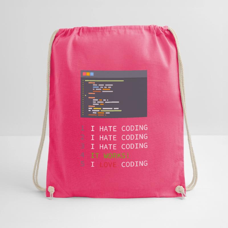 J'aime coder! Programmeurs, nerds, ordinateurs Sac de sport léger