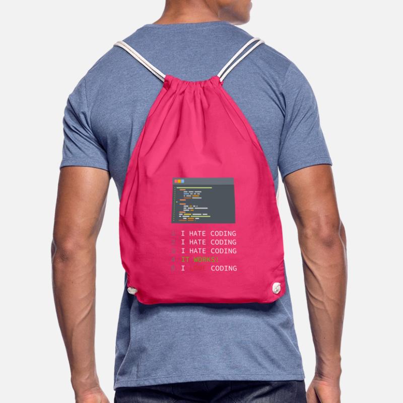 J'aime coder! Programmeurs, nerds, ordinateurs Sac de sport léger