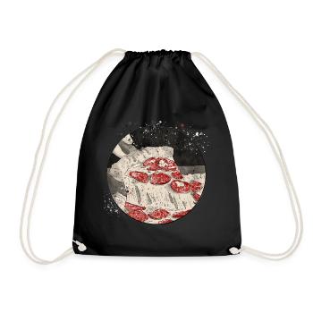 Pizza - Drawstring Bag - black - Front