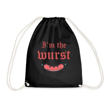 Je suis la saucisse Je suis la pire saucisse - Sac de sport léger - noir - Devant